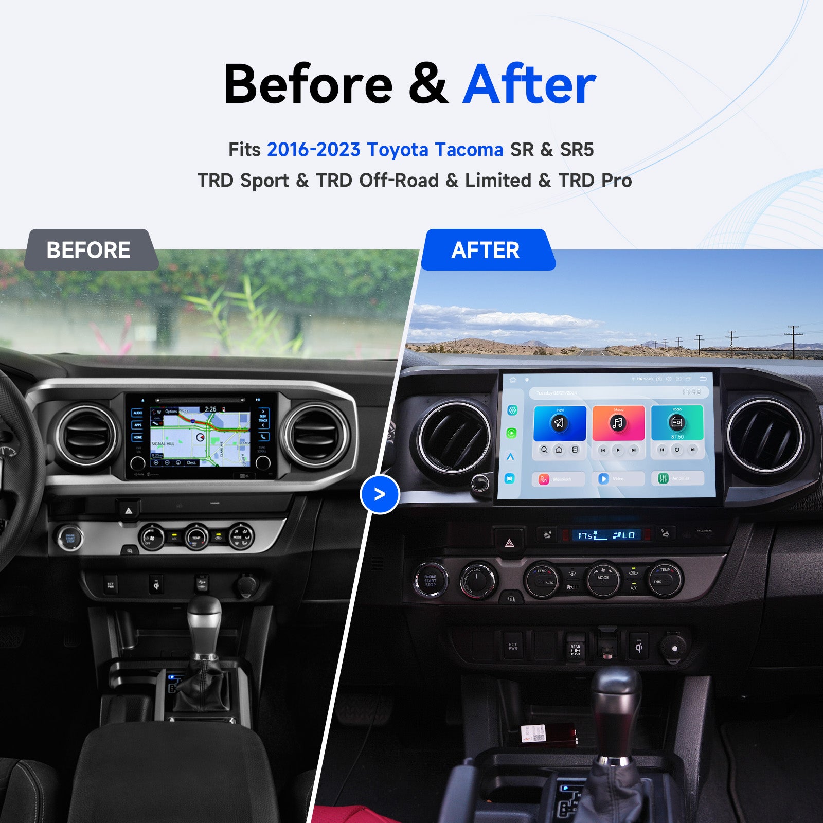 Dasaita 11.6" Android Car Stereo for Toyota Tacoma 2016–2023
